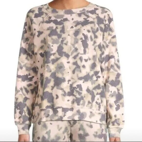 NWT Wildfox Sommers Crewneck Pullover Sweatshirt XS Tortoise Shell Camo Terry - Picture 3 of 8